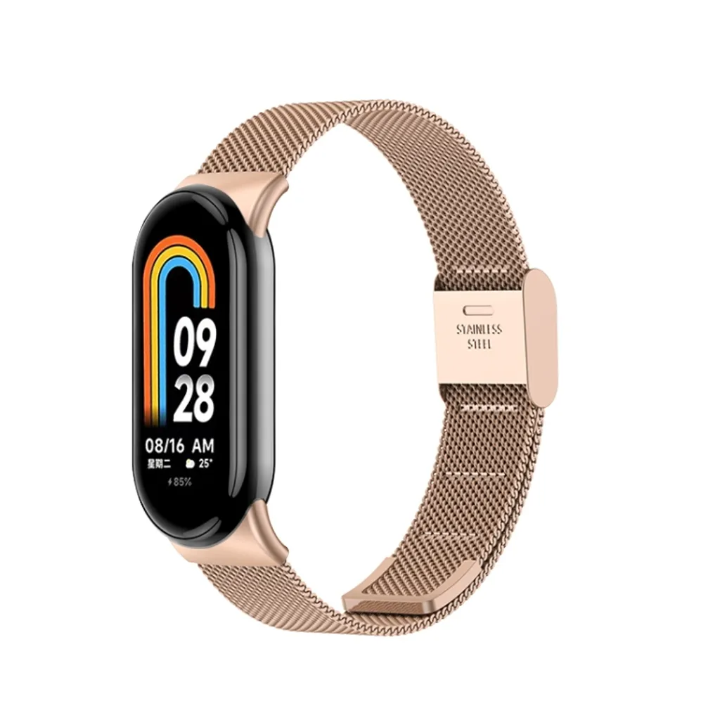 Stilren Xiaomi Mi Band 8 klokkereim – Rose gullfarget v:7240448 Stilren Xiaomi Mi Band 8 klokkereim – Rose gullfarget v:7240448