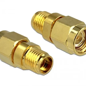 Delock-adapter RP-SMA hann til SMA hunn – gullbelagt v:6923179 Delock-adapter RP-SMA hann til SMA hunn – gullbelagt v:6923179