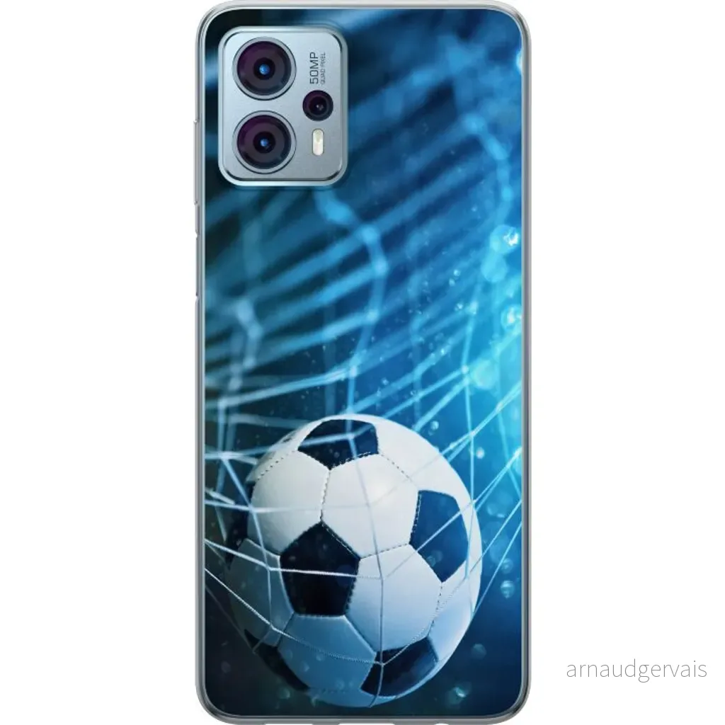Motorola Moto G23 Gjennomsiktig Telefondeksel Fotboll v:4681196