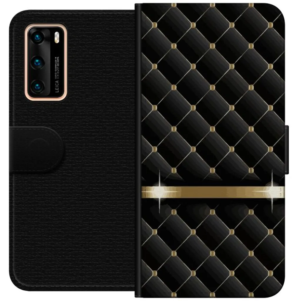 Huawei P40 Sort Lommebokdeksel Lyxigt v:9203407