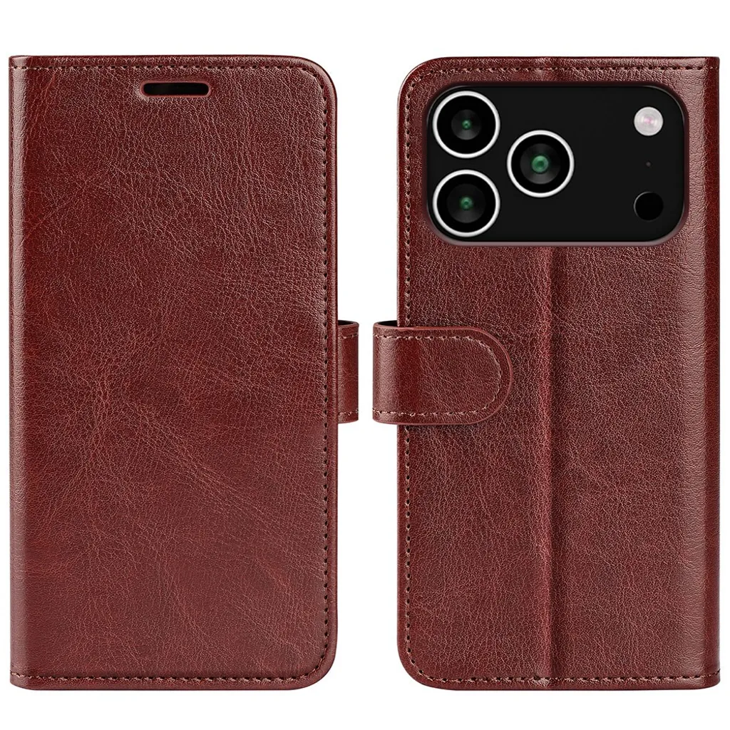 iPhone 18 Pro Max/17 Pro Max LommebokCover i PU skinn – Brun v:7081241