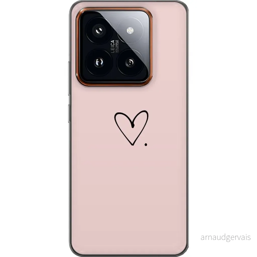 Xiaomi 14 Pro Gjennomsiktig Telefondeksel Hjärta. v:9757655