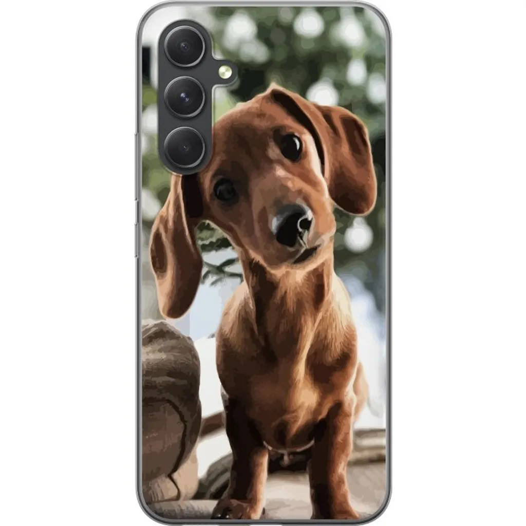 Samsung Galaxy A55 Gjennomsiktig Telefondeksel Ung Hund v:8056294