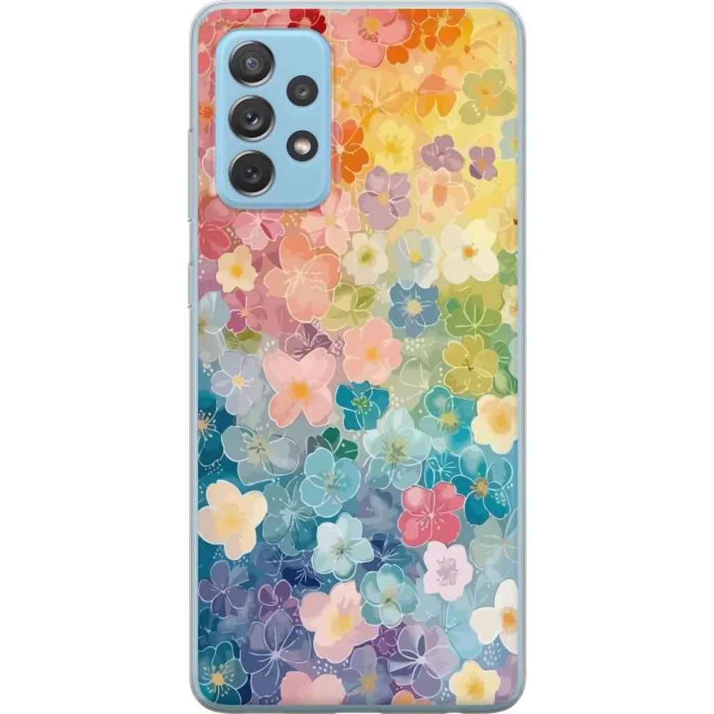 Samsung Galaxy A52 5G Gjennomsiktig Telefondeksel Miniatyrblommor v:5716129