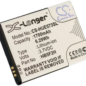 Batteri til HB5F2H for Huawei, 3,7 (3,6)V, 1700mAh v:1291573 Batteri til HB5F2H for Huawei, 3,7 (3,6)V, 1700mAh v:1291573