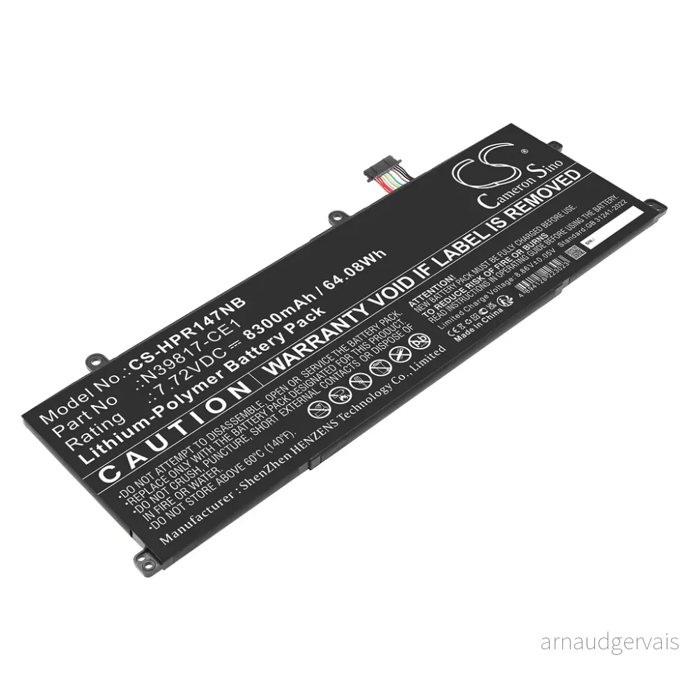 Batteri til Pavilion Plus 16-ab0010TX, 7.72V, 8300mAh v:8821756