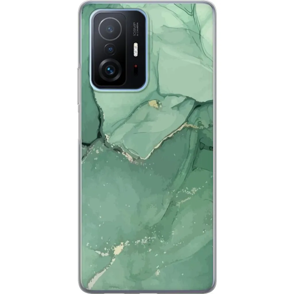 Xiaomi 11T Gjennomsiktig Telefondeksel Grön Marmor v:6383021