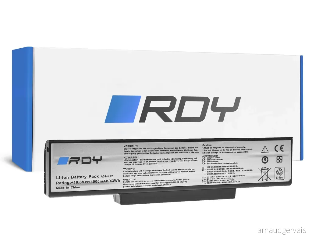 RDY Batteri A32-K72 til Asus N71 K72 K72J K72F K73S K73SV N71 N71J v:7828985