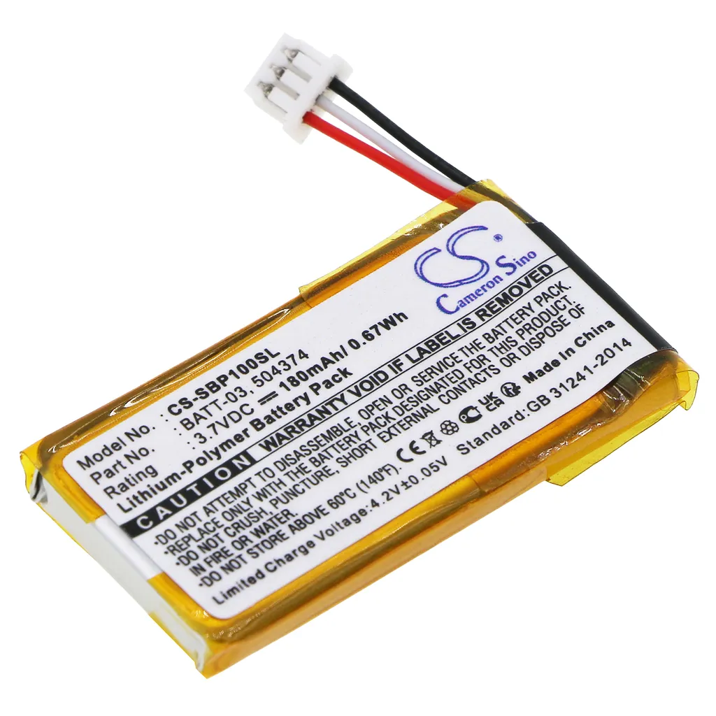 Batteri til Sennheiser DW Pro 1, 3.7V, 180 mAh v:2267696 Batteri til Sennheiser DW Pro 1, 3.7V, 180 mAh v:2267696