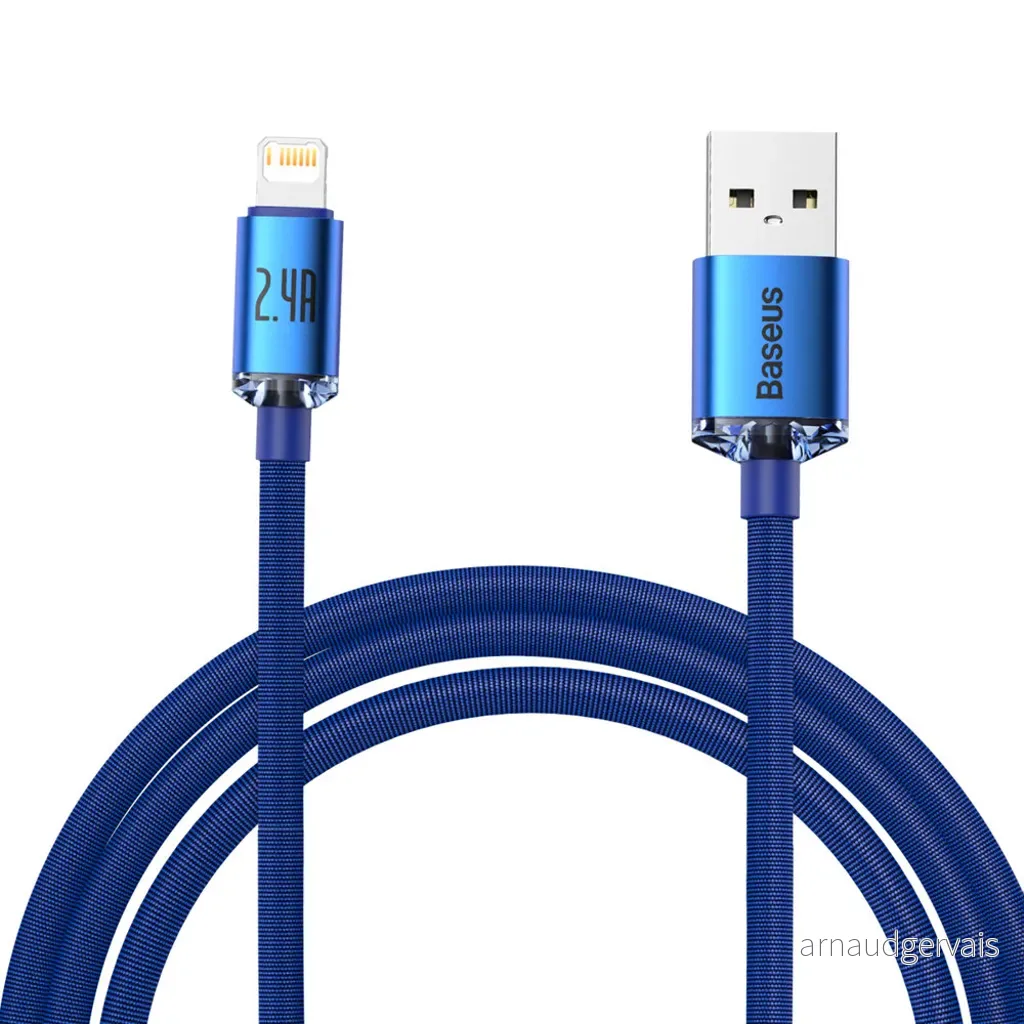 Baseus USB-A til Lightning kabel 2.4A, 2m – Blå v:8267726