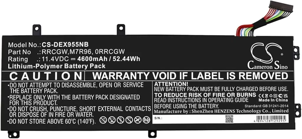 Batteri til D1828 for Dell, 11,4V, 4600mAh v:9369577