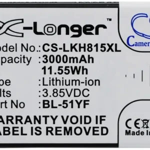 Batteri til Lg G4 Dual-LTE, 3.85V, 3000 mAh v:8423393 Batteri til Lg G4 Dual-LTE, 3.85V, 3000 mAh v:8423393