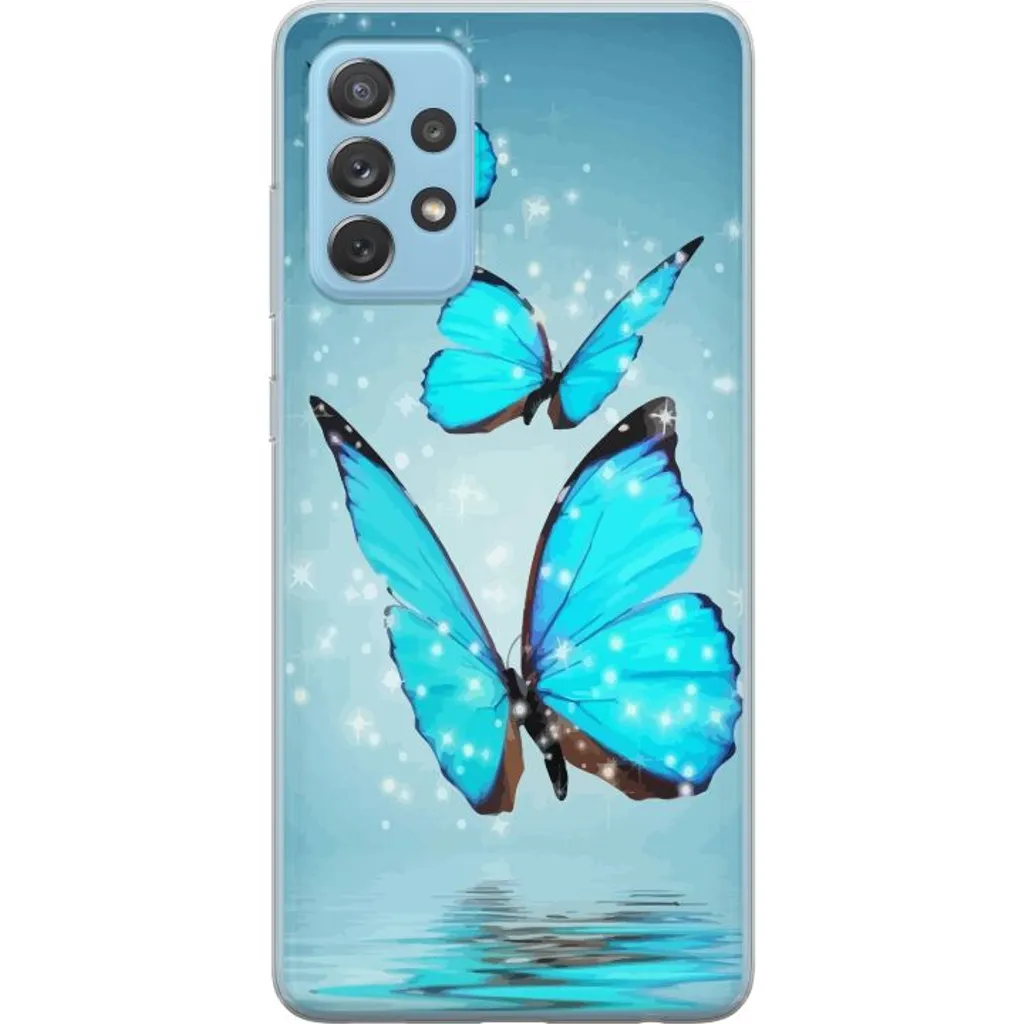 Samsung Galaxy A52 5G Gjennomsiktig Telefondeksel Magiska Fjärilar v:9401277