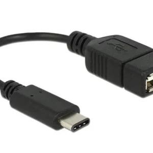 Delock USB-C hann til USB-A hunn-adapter, 15 cm – svart v:5359939