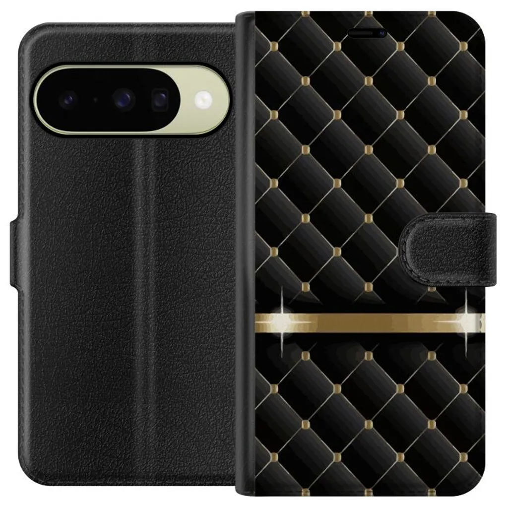 Google Pixel 10 Sort Lommebokdeksel Lyxigt v:7684440