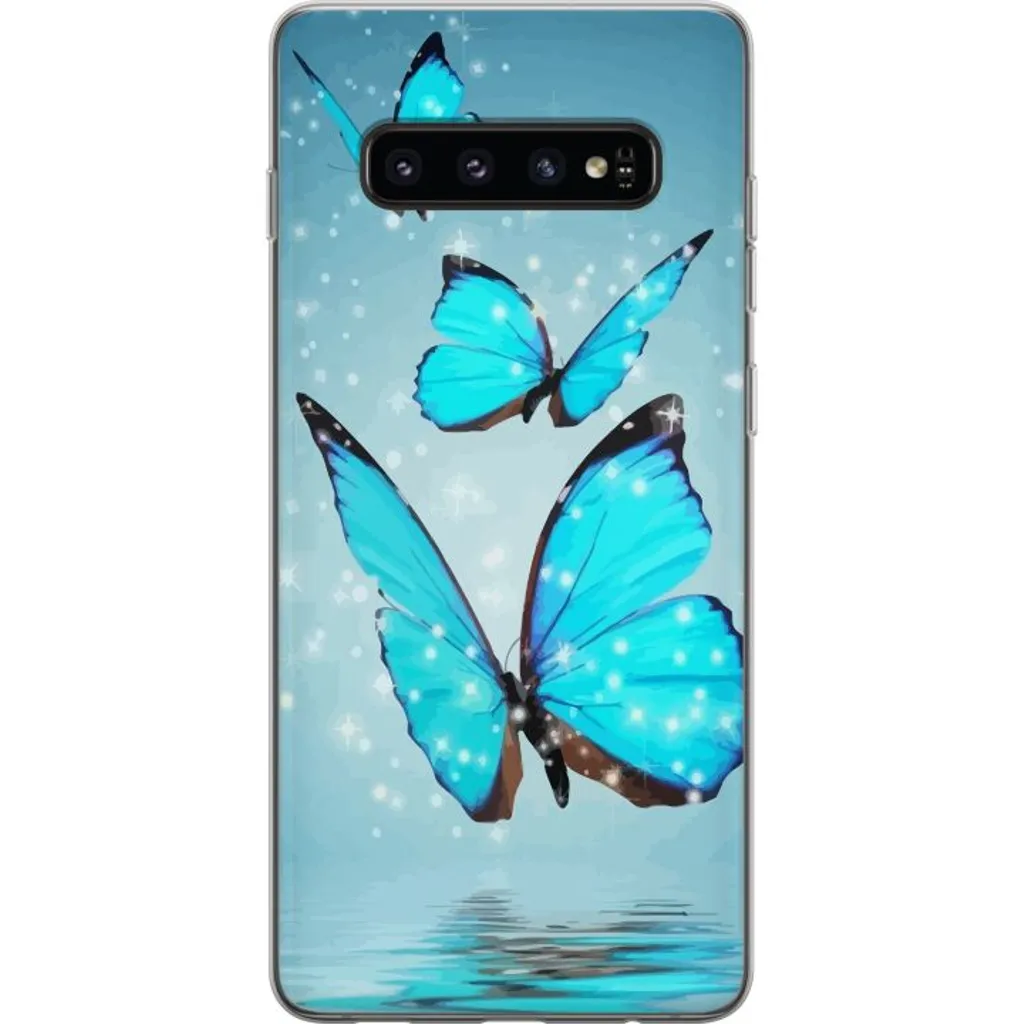 Samsung Galaxy S10 Gjennomsiktig Telefondeksel Magiska Fjärilar v:8024840