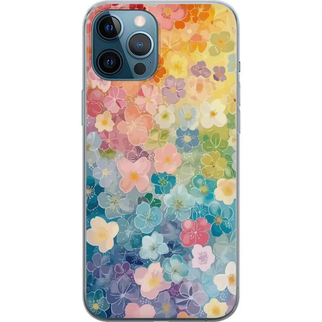 Apple iPhone 12 Pro Max Gjennomsiktig Telefondeksel Miniatyrblommor v:6196018