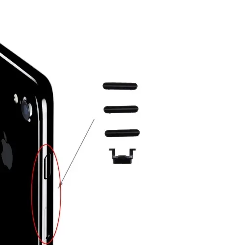 iPhone 7 sideknapper – Svart høyblank v:9936897