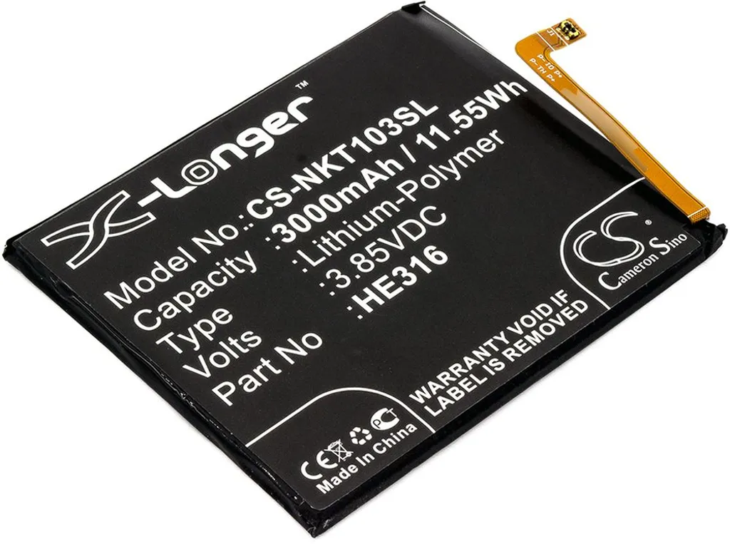 Batteri til Nokia TA-1000, 3.85V, 3000 mAh v:7485929