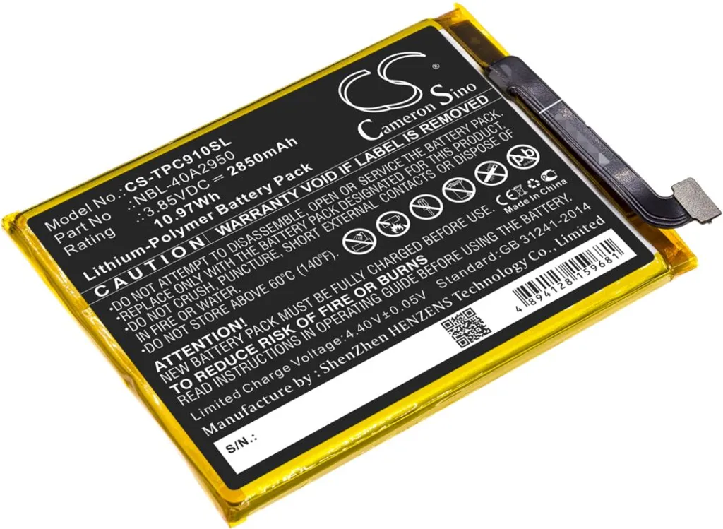 Batteri til Neffos C9 Max, 3.85V, 2850 mAh v:9095702
