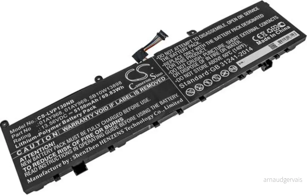 Batteri til SB10T83196 for Lenovo, 13.56V, 5150 mAh v:1299182