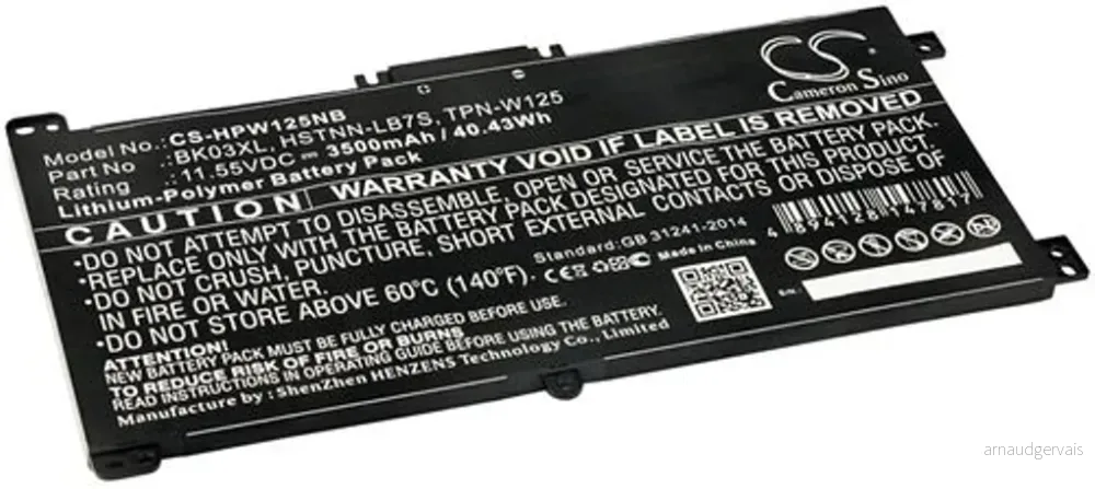 Batteri til HP Pavilion X360 14-BA129TU, 11.55V, 3500 mAh v:4339498