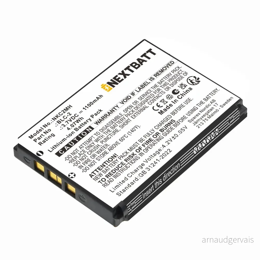 Batteri til Nokia 3395, 3.6V (3.7V), 1100 mAh v:8229546