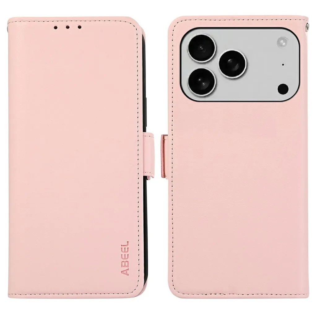 ABEEL iPhone 18 Pro Max/17 Pro Max Lommeboketui RFID blokkering – Rosa v:3745159