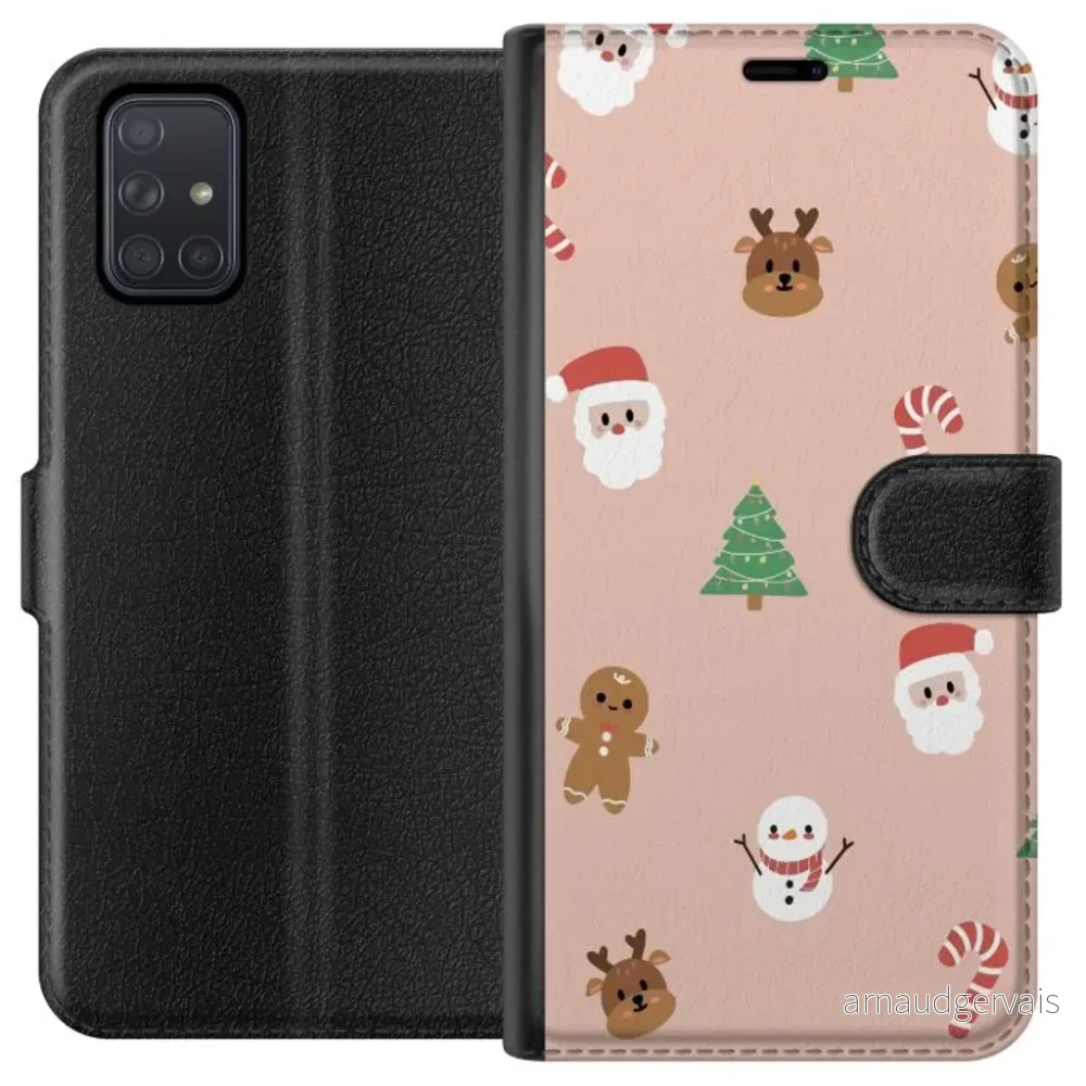 Samsung Galaxy A71 Sort Lommebokdeksel Klassisk Julfest v:1708134 Samsung Galaxy A71 Sort Lommebokdeksel Klassisk Julfest v:1708134