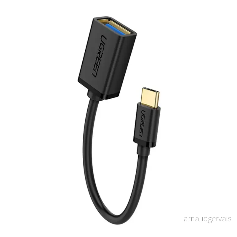 UGREEN OTG-adapter USB-A (hunn) til USB-C (hann) – Svart v:8407666