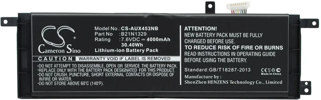 Batteri til Asus X553SA-XX006D, 7.6V, 4000 mAh v:6097552