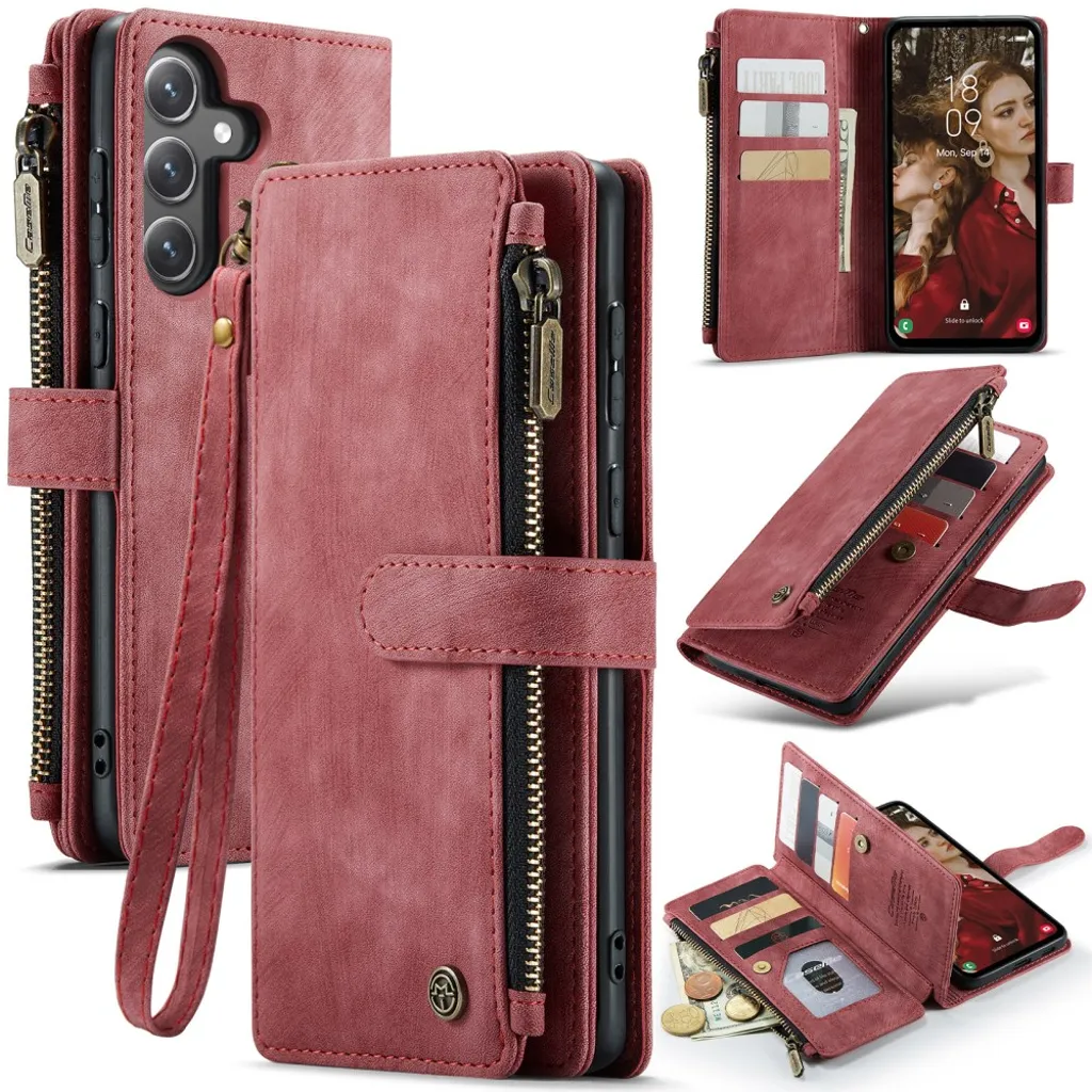 CASEME Samsung Galaxy S25 FE Etui med Stativ – Rød v:8385286 CASEME Samsung Galaxy S25 FE Etui med Stativ – Rød v:8385286