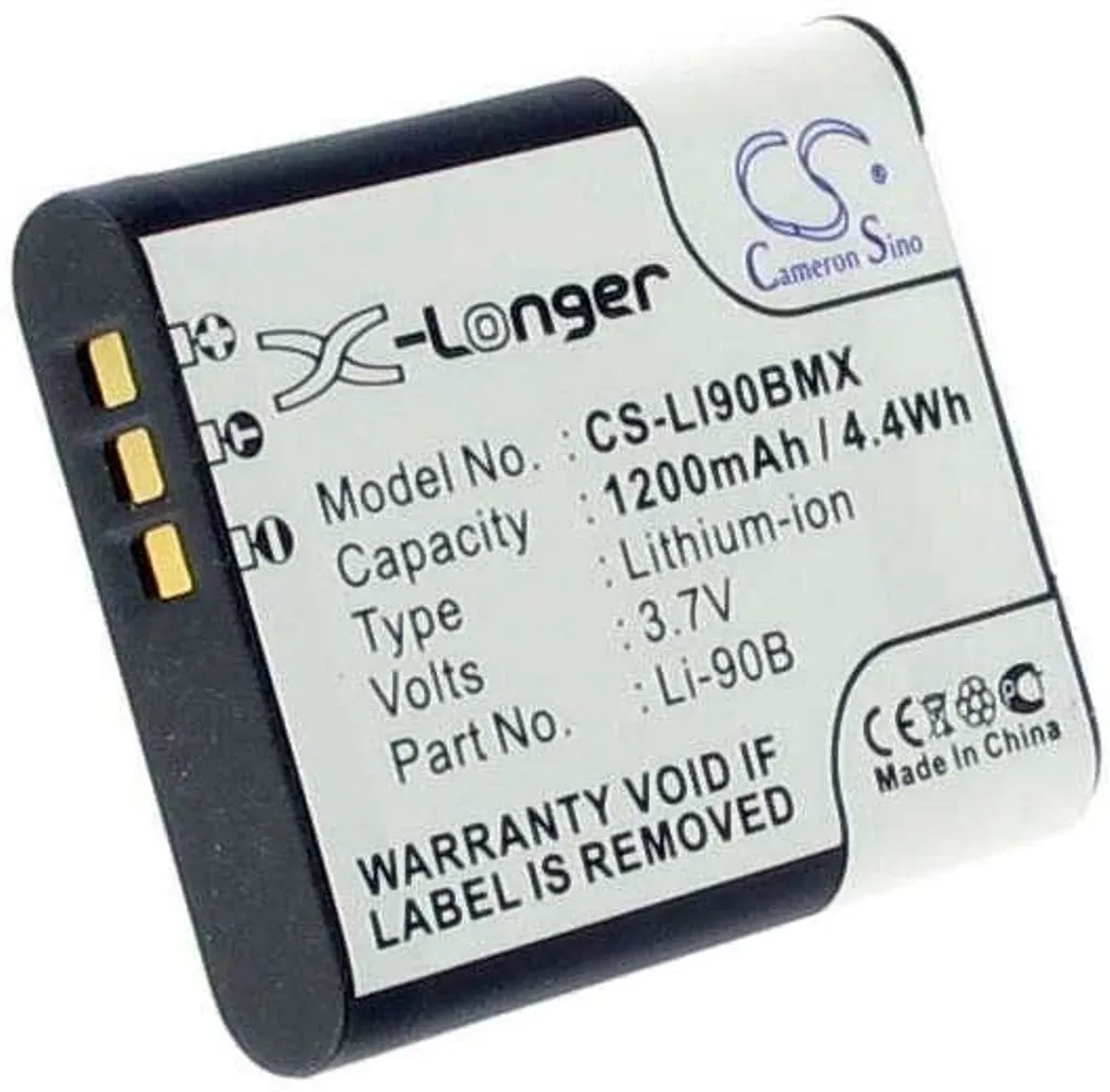 Batteri til Olympus Tough TG-1 iHS, 3.6V (3.7V), 1200 mAh v:8727209