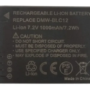 Batteri til DMW-BLC12GK for Panasonic, 7,2 (7,4)V, 1000mAh v:1020020 Batteri til DMW-BLC12GK for Panasonic, 7,2 (7,4)V, 1000mAh v:1020020