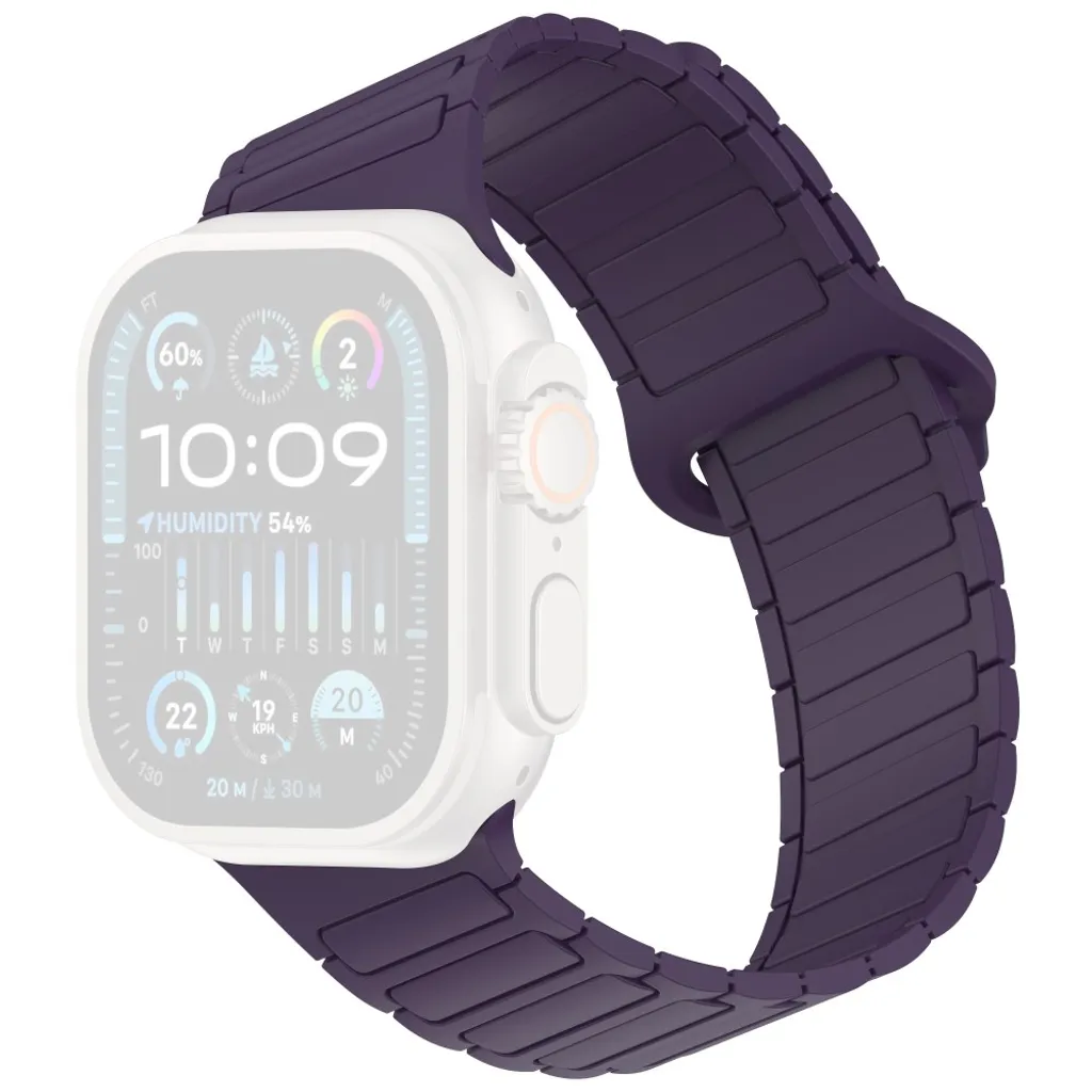 Apple Watch 42/41/40/38mm Silikon magnetisk løkke klokkerem – Lilla v:2414160 Apple Watch 42/41/40/38mm Silikon magnetisk løkke klokkerem – Lilla v:2414160
