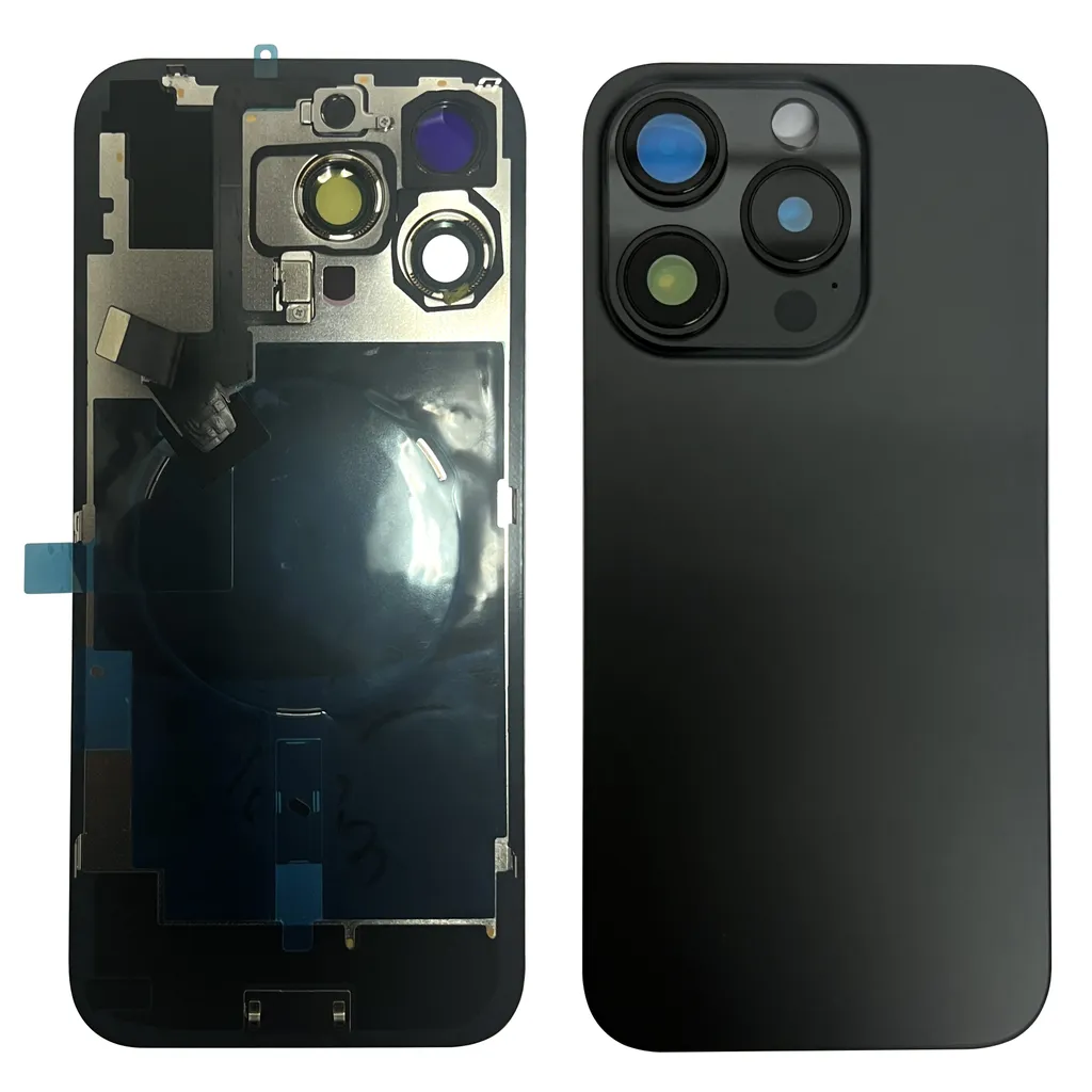 iPhone 16 Pro Max Bakdeksel med Små Deler (uten logo) – Sort Titanium v:4254286