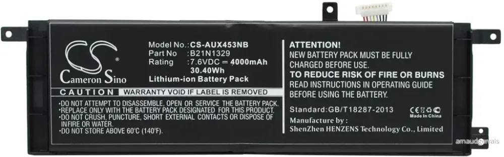Batteri til Asus X453MA-WX153B, 7.6V, 4000 mAh v:4963454