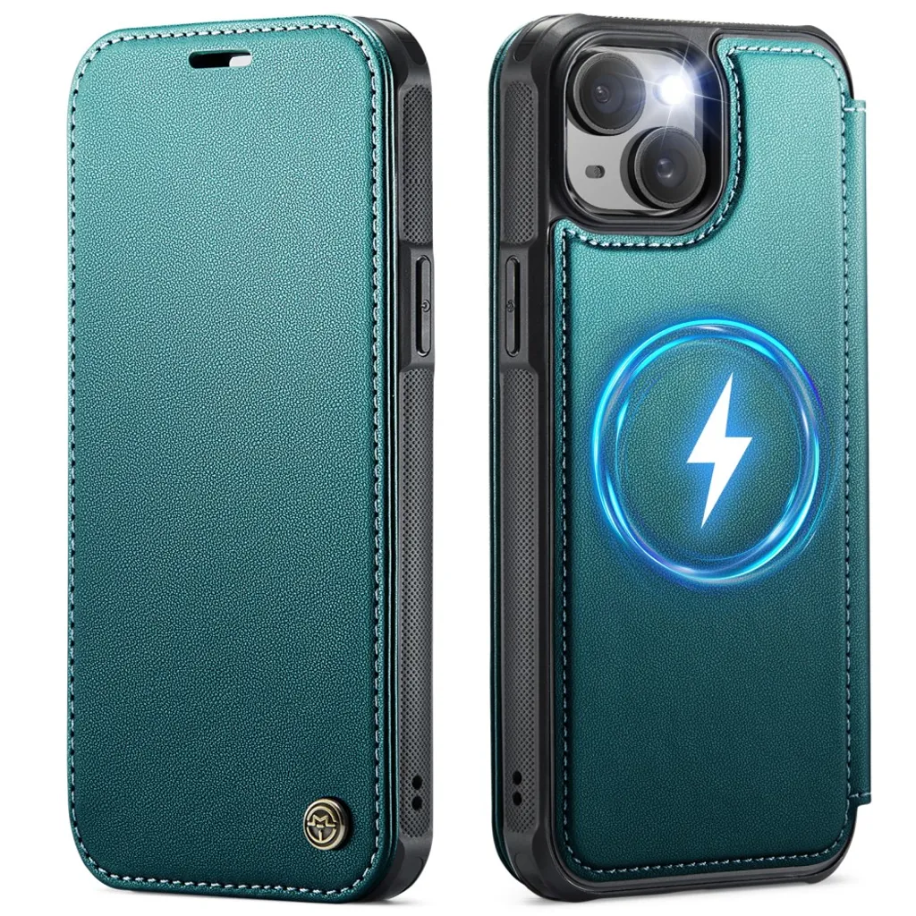 CASEME 053 iPhone 12/12 Pro Lommeboketui MagSafe RFID Blokkerende – Turkis v:6755769
