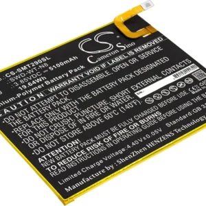 Batteri til Samsung SM-T295C, 3.85V, 5100 mAh v:3645335 Batteri til Samsung SM-T295C, 3.85V, 5100 mAh v:3645335