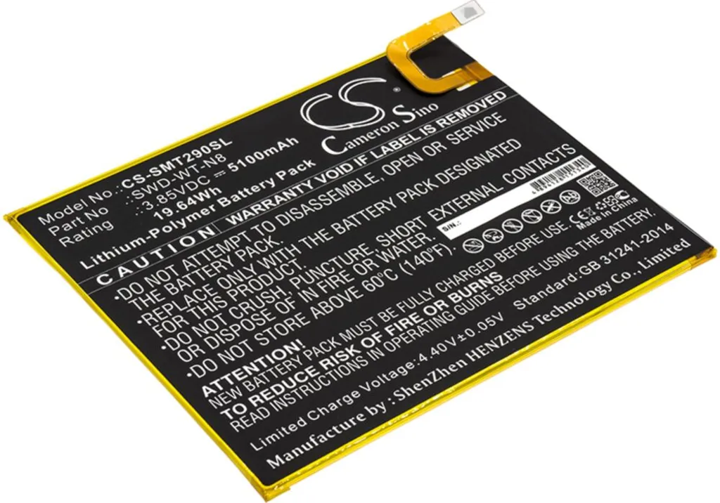 Batteri til Samsung SM-T295C, 3.85V, 5100 mAh v:3645335