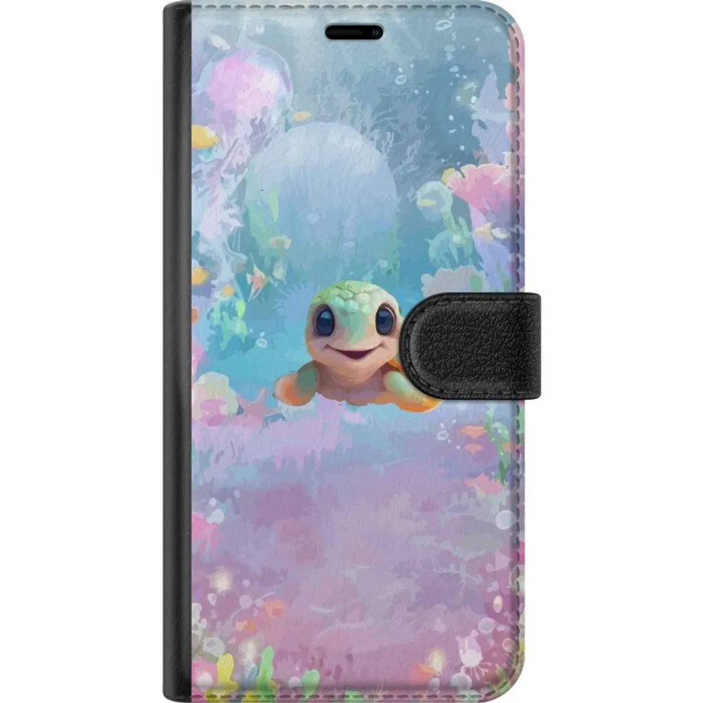 Xiaomi 13T Pro Sort Lommebokdeksel Glad Sköldpadda v:8995122