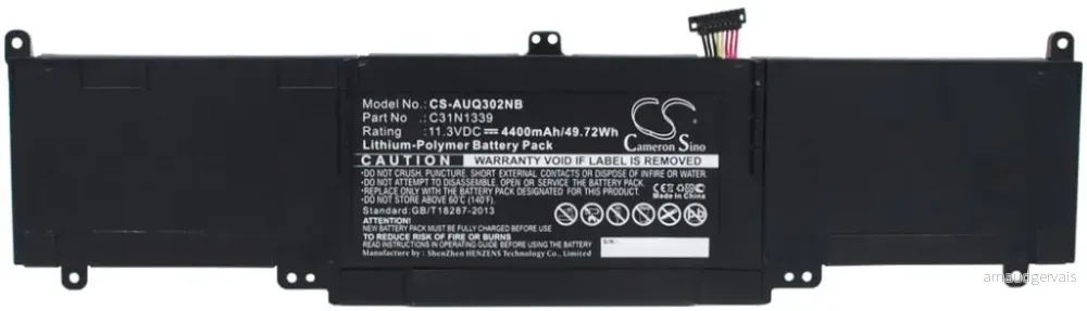 Batteri til Asus U303LB, 11,3V, 4000mAh v:6585679