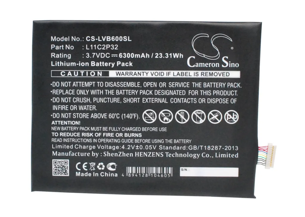 Batteri til Lenovo IdeaPad S6000L, 3.7V, 6300 mAh v:4343438