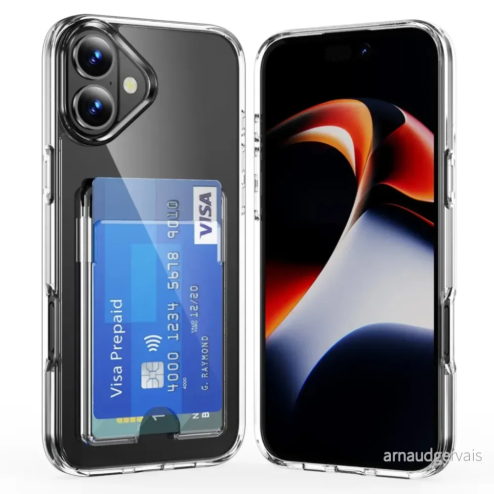 iPhone 17 akryl kortspor Deksel – gjennomsiktig v:8616477