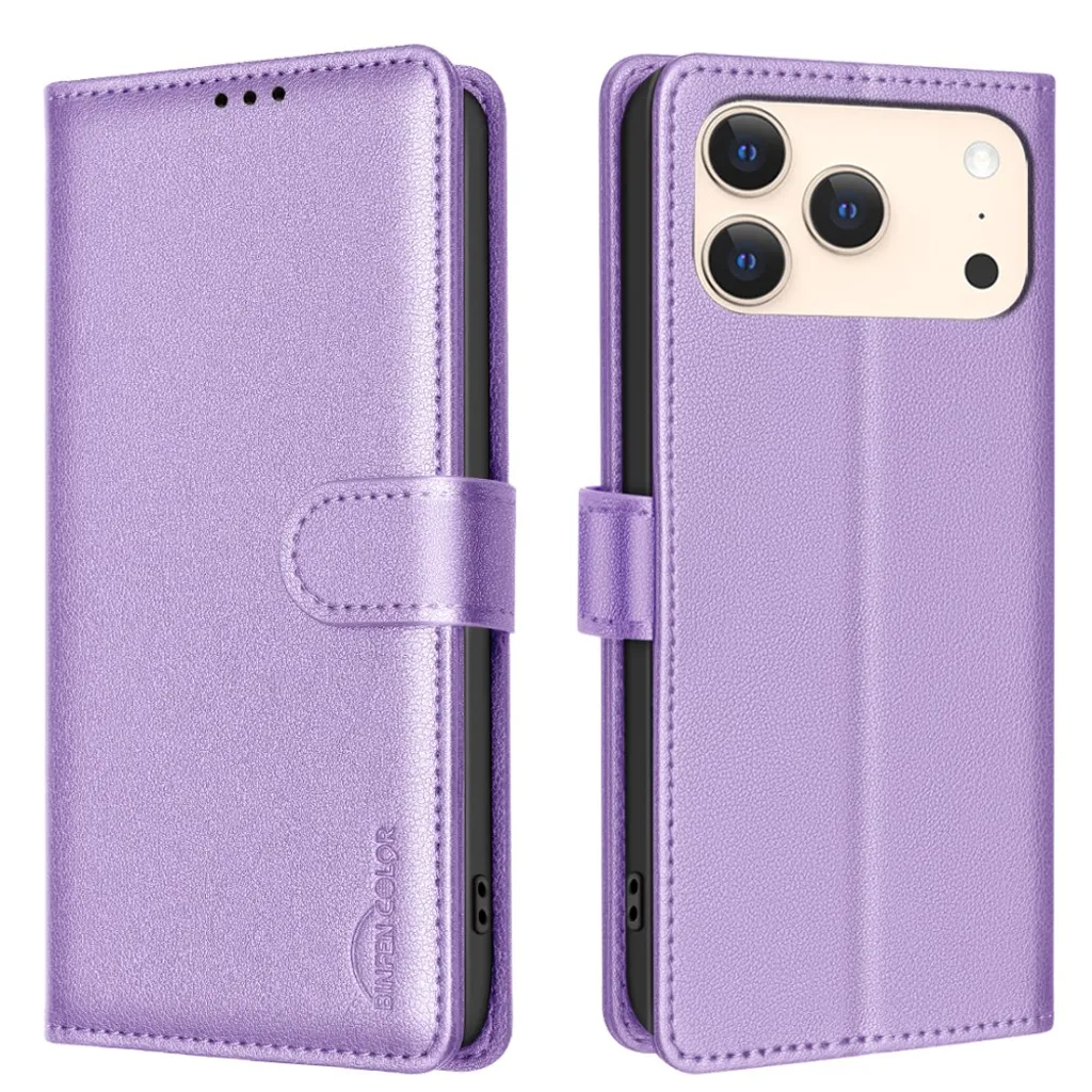 BINFEN COLOR iPhone 18 Pro Max/17 Pro Max Lommeboketui i PU-skinn – Lilla v:2339551 BINFEN COLOR iPhone 18 Pro Max/17 Pro Max Lommeboketui i PU-skinn – Lilla v:2339551