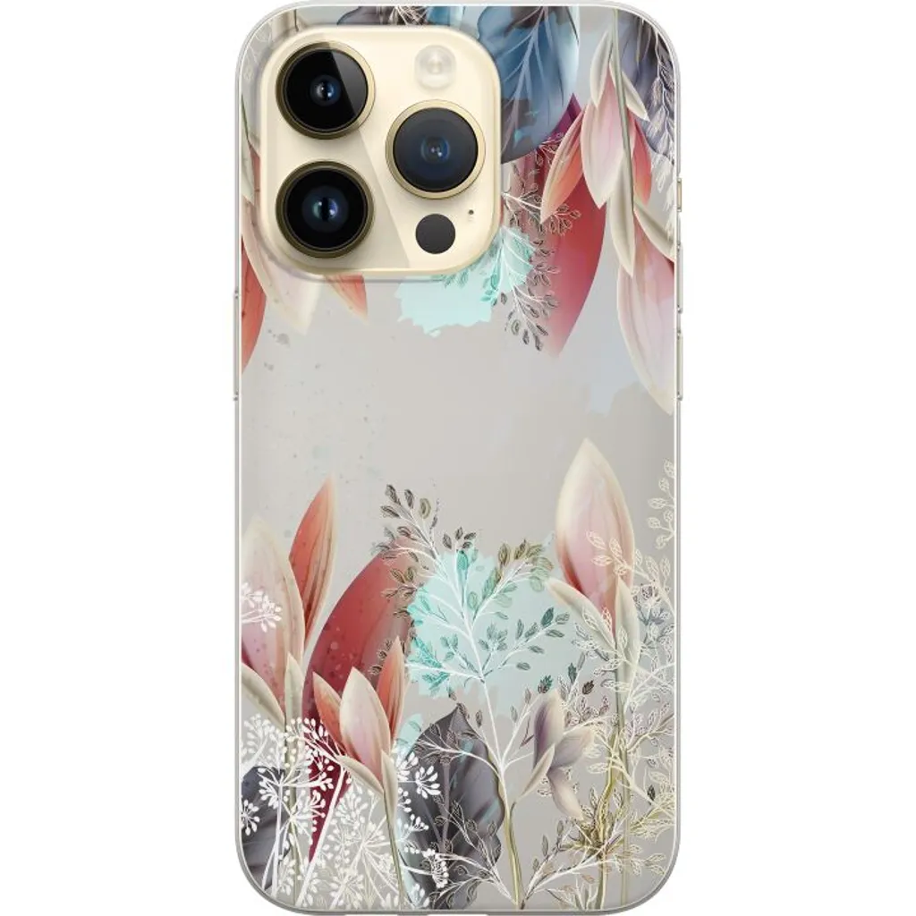 Apple iPhone 14 Pro Gjennomsiktig Telefondeksel Blommor v:2980917