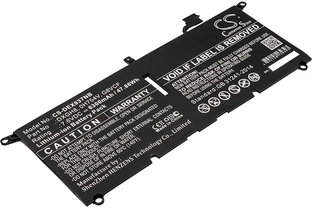 Batteri til Dell XPS 13-9370-D2905G, 7.6V, 6300 mAh v:3701355