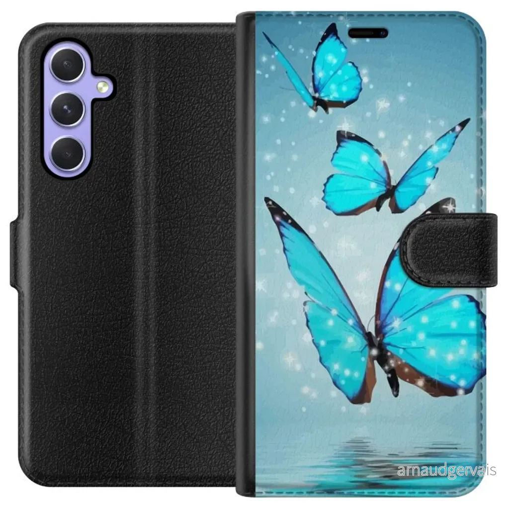 Samsung Galaxy A54 Sort Lommebokdeksel Magiska Fjärilar v:2787042