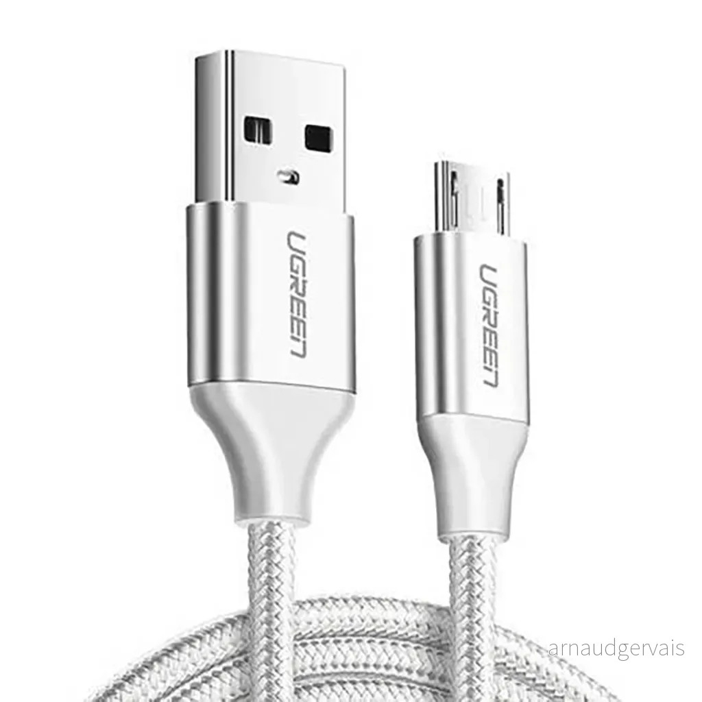 Ugreen US290 60151 USB-A / micro USB 2.4A 1m kabel – Hvit v:6882101