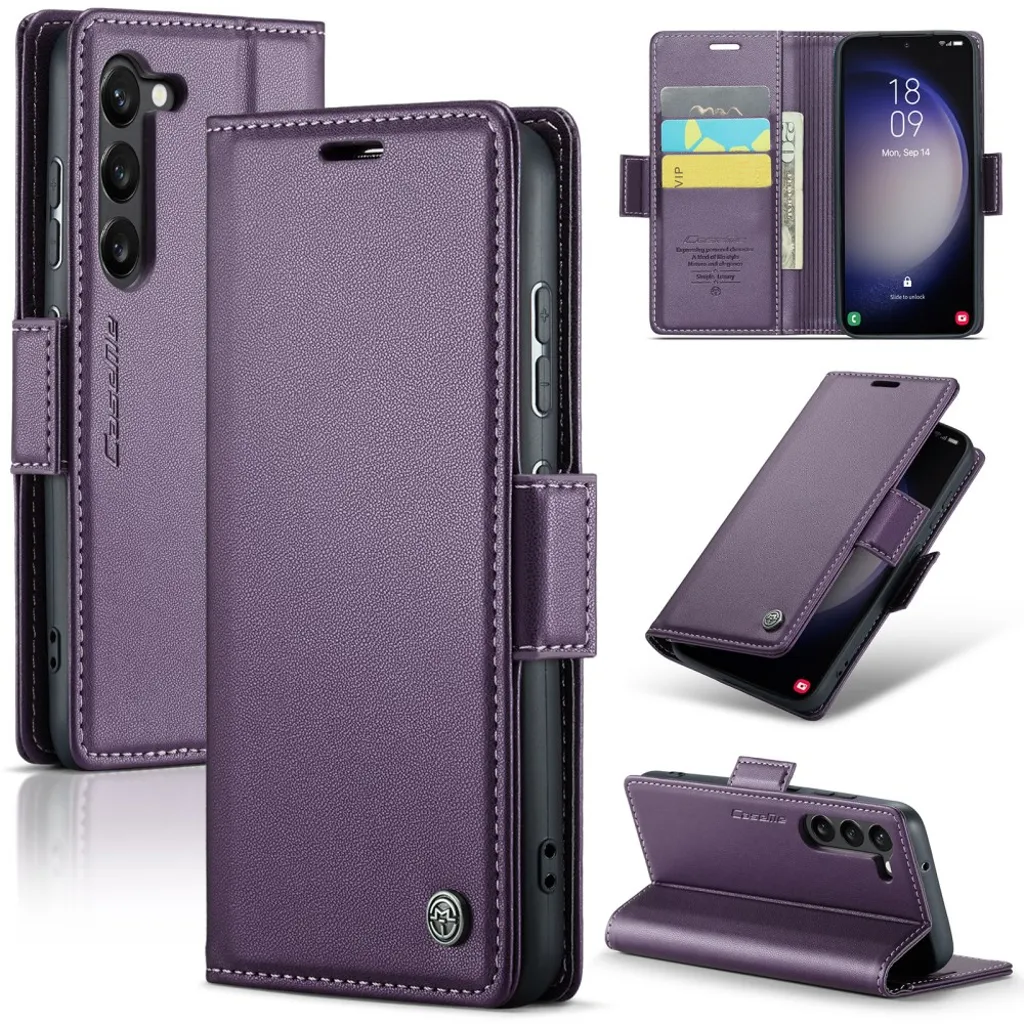 CASEME 023 Samsung Galaxy S24 Lommeboketui – Lilla v:5363286